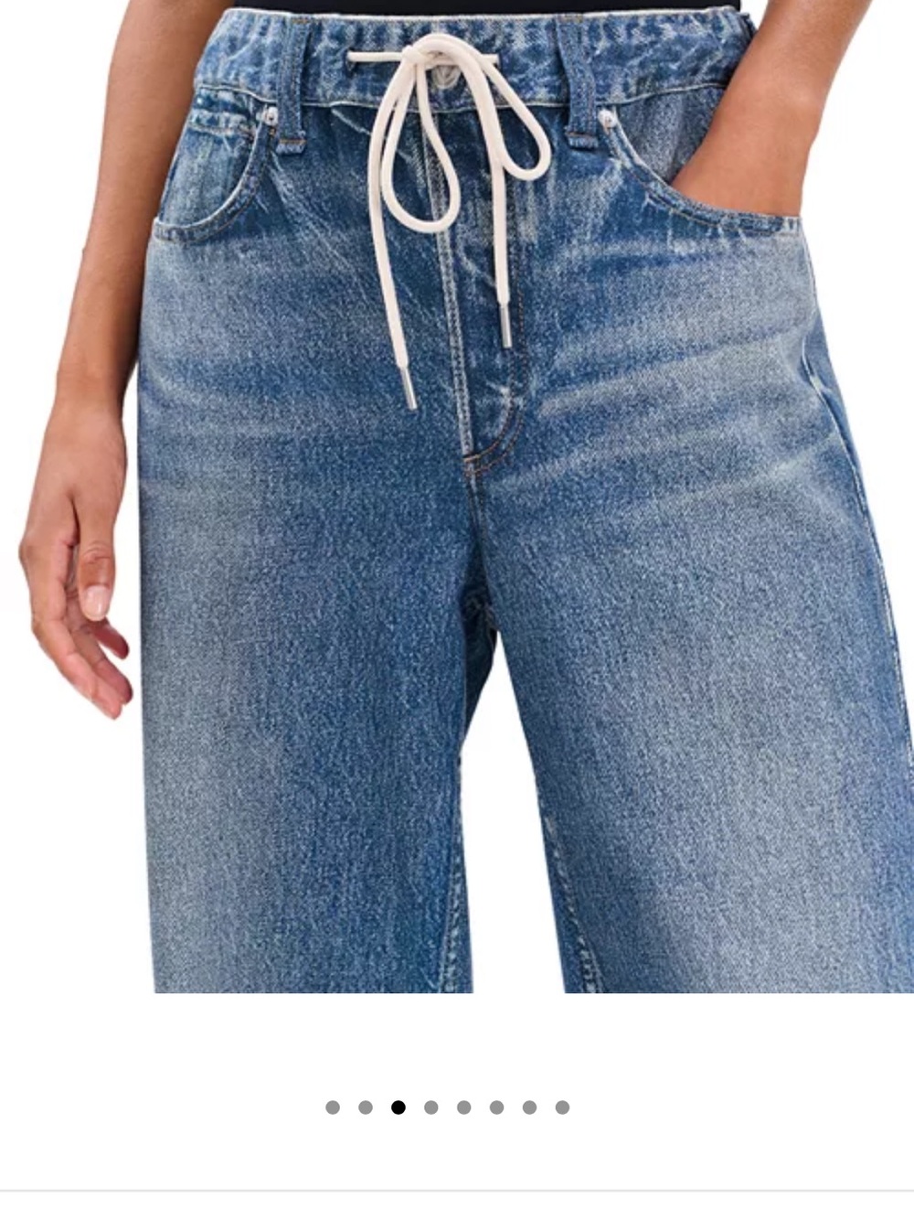 NWT Rag & Bone Miramar Terry Drawcord Wide Pant in Lakewood; Size S - Picture 3 of 10